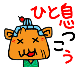 okinawa grand mom funny face manga 10 sticker #859999