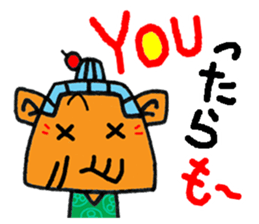 okinawa grand mom funny face manga 10 sticker #860016