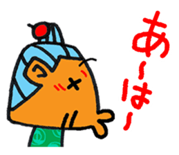 okinawa language funny face manga 09 sticker #860104