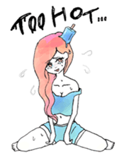 Everyone loves Mel the devilish cutey sticker #862240