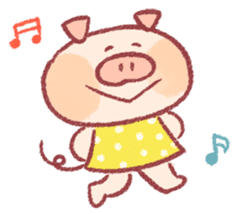 Cute pig sticker #862642