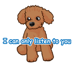 Toy poodles will heal(English) sticker #863081