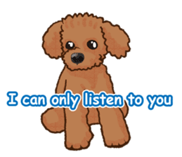 Toy poodles will heal(English) sticker #863081