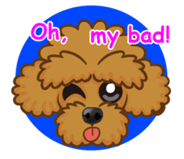 Toy poodles will heal(English) sticker #863096