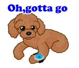 Toy poodles will heal(English) sticker #863106