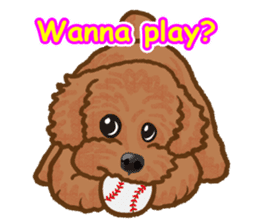Toy poodles will heal(English) sticker #863109