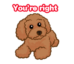 Toy poodles will heal(English) sticker #863114