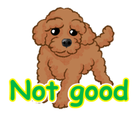 Toy poodles will heal(English) sticker #863115