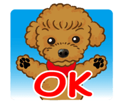 Toy poodles will heal(English) sticker #863116