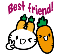 rabbit carrot sticker #863802