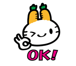 rabbit carrot sticker #863826