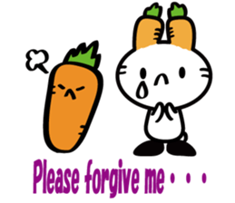 rabbit carrot sticker #863827