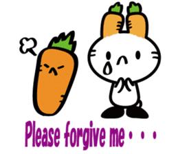 rabbit carrot sticker #863827