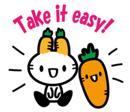 rabbit carrot sticker #863832
