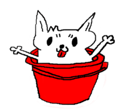bucket dog sticker #863839