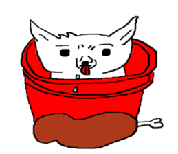 bucket dog sticker #863847
