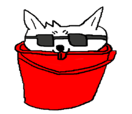 bucket dog sticker #863857