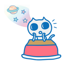 Dreaming Cat of Space sticker #864848