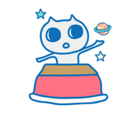 Dreaming Cat of Space sticker #864859