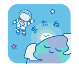 Dreaming Cat of Space sticker #864875