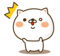 Lovely white cat NEKONYAN sticker #865042