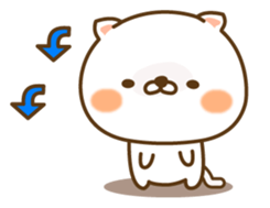 Lovely white cat NEKONYAN sticker #865046