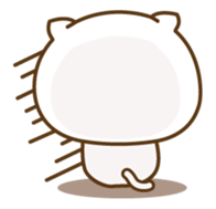 Lovely white cat NEKONYAN sticker #865047