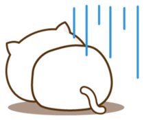Lovely white cat NEKONYAN sticker #865059
