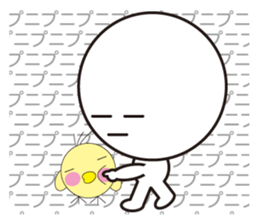 big head man 2 (circle face) sticker #865566