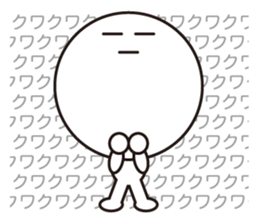 big head man 2 (circle face) sticker #865597