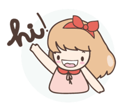 Ribbon and her cats sticker #866920