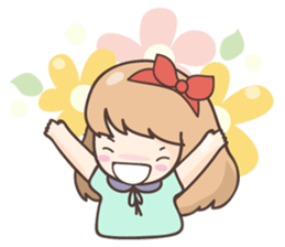 Ribbon and her cats sticker #866921