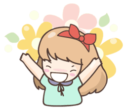 Ribbon and her cats sticker #866921