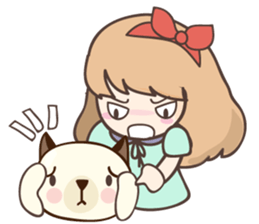 Ribbon and her cats sticker #866925