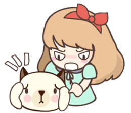 Ribbon and her cats sticker #866925