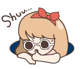 Ribbon and her cats sticker #866926