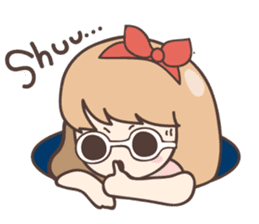 Ribbon and her cats sticker #866926