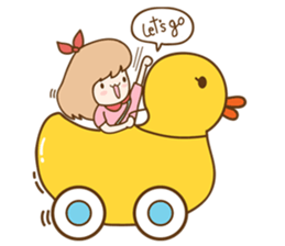 Ribbon and her cats sticker #866928