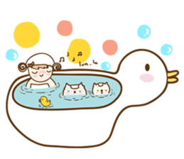 Ribbon and her cats sticker #866930