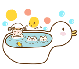 Ribbon and her cats sticker #866930