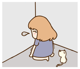 Ribbon and her cats sticker #866934