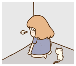 Ribbon and her cats sticker #866934