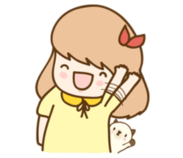 Ribbon and her cats sticker #866940