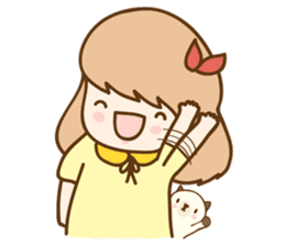 Ribbon and her cats sticker #866940