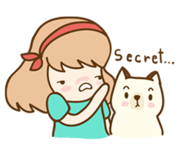 Ribbon and her cats sticker #866943