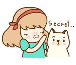 Ribbon and her cats sticker #866943