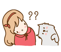 Ribbon and her cats sticker #866944