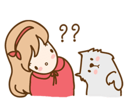 Ribbon and her cats sticker #866944