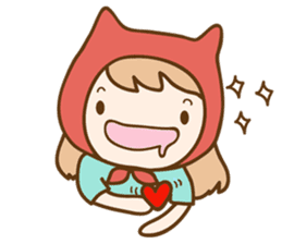 Ribbon and her cats sticker #866947