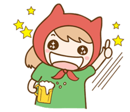 Ribbon and her cats sticker #866949